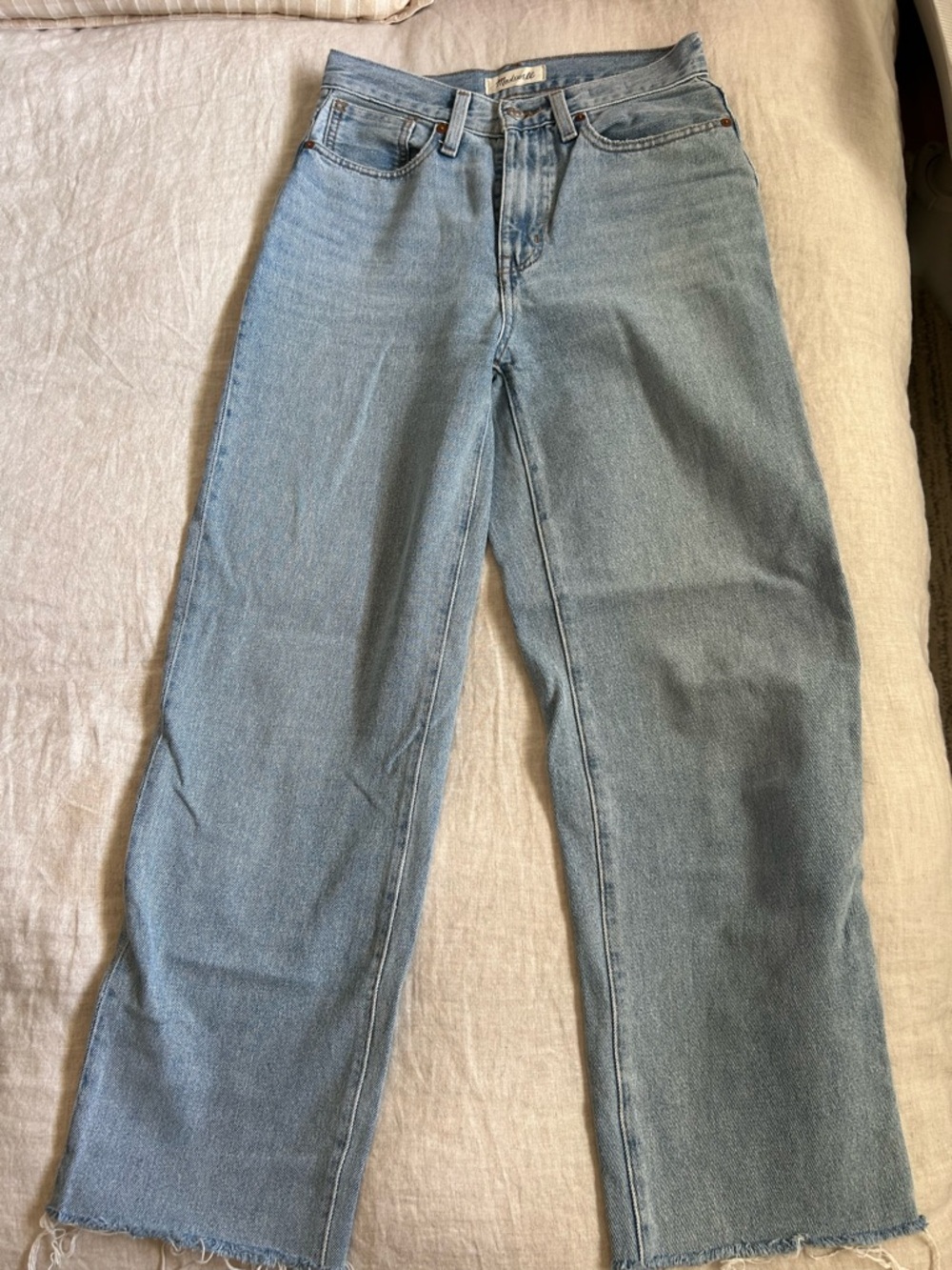 Madewell Light Blue High-Rise Wide Leg Jeans